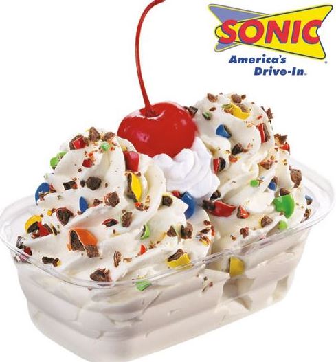 Sonic Ice Cream Menu