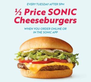 Sonic Cheeseburger Tuesday