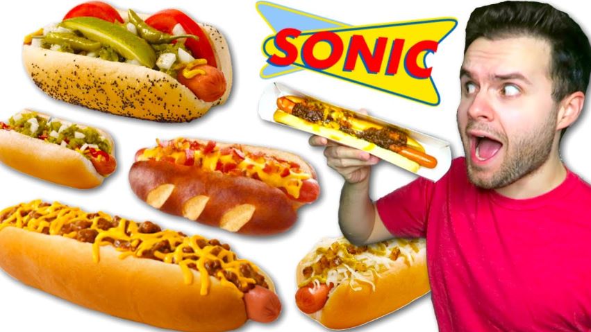 Sonic Hot Dog Menu